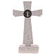 Medjugorje marble cross with Saint Benedict's medal 16 cm s6