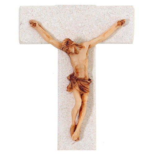 Medjugorje cross in marble 17 cm 2