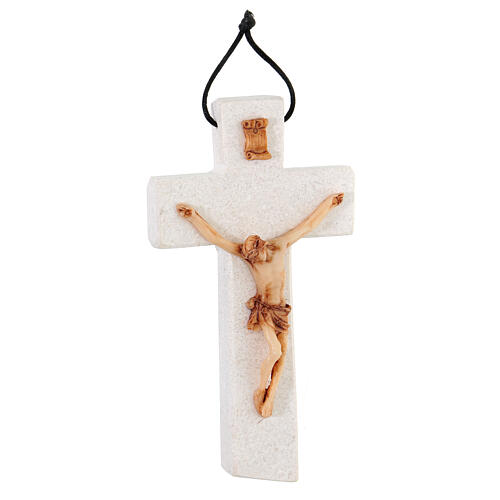 Medjugorje cross in marble 17 cm 3