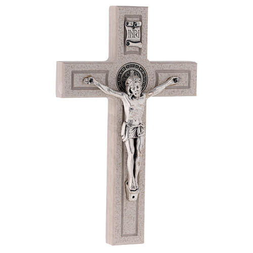 Croix Medjugorje médaille Saint Benoît 18 cm 5