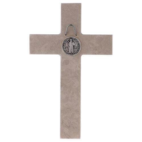 Croix Medjugorje médaille Saint Benoît 18 cm 6