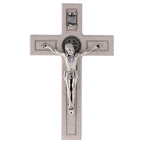 Croce Medjugorje medaglia San Benedetto 18 cm