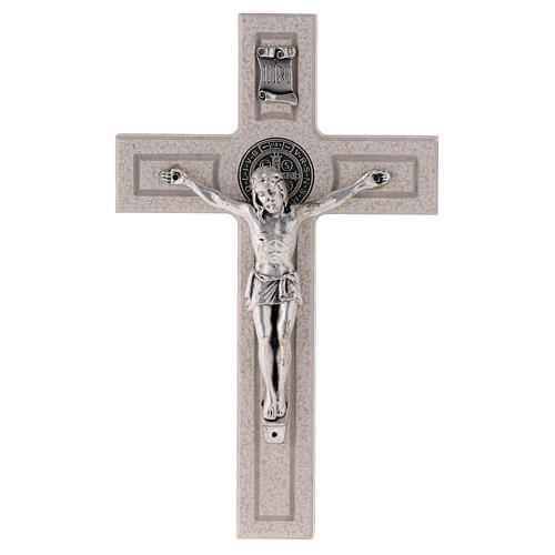 Croce Medjugorje medaglia San Benedetto 18 cm 1