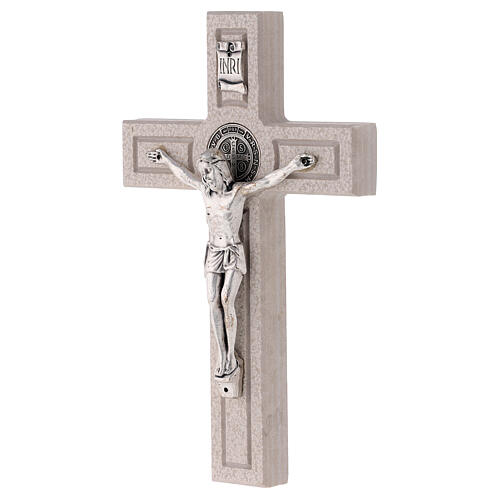 Croce Medjugorje medaglia San Benedetto 18 cm 3