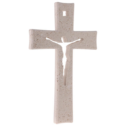 Croix Medjugorje marbre avec crochet 26 cm 3