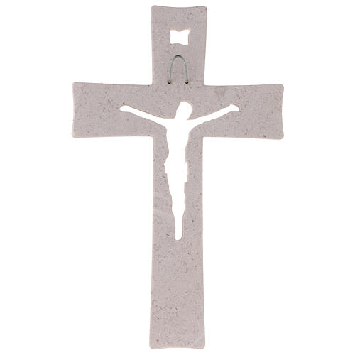Croix Medjugorje marbre avec crochet 26 cm 4