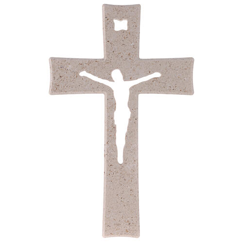 Croce Medjugorje marmo con gancio 26 cm 1