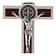 Medjugorje cross with Saint Benedict's medal, marble, 16 cm s2