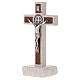 Medjugorje cross with Saint Benedict's medal, marble, 16 cm s3