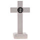 Medjugorje cross with Saint Benedict's medal, marble, 16 cm s6