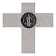 Cruz Medjugorje medalla San Benito mármol 16 cm s4
