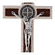 Croce Medjugorje medaglia San Benedetto marmo 16 cm s2