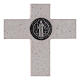 Croce Medjugorje medaglia San Benedetto marmo 16 cm s4