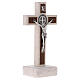 Croce Medjugorje medaglia San Benedetto marmo 16 cm s5