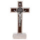 Medjugorje cross, Saint Benedict medal, marble 16 cm s1