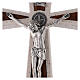 Standing Medjugorje crucifix with Saint Benedict's medal, marble, 24 cm s2