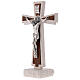 Standing Medjugorje crucifix with Saint Benedict's medal, marble, 24 cm s3