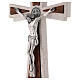 Standing Medjugorje crucifix with Saint Benedict's medal, marble, 24 cm s5