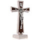 Standing Medjugorje crucifix with Saint Benedict's medal, marble, 24 cm s6