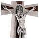 Standing Medjugorje crucifix with Saint Benedict's medal, marble, 24 cm s7