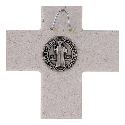Croix Medjugorje médaille St Benoît avec crochet 18 cm 4