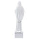Virgen de Medjugorje polvo de mármol blanco 18 cm s4