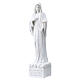 Madonna di Medjugorje polvere di marmo bianca 18 cm s2