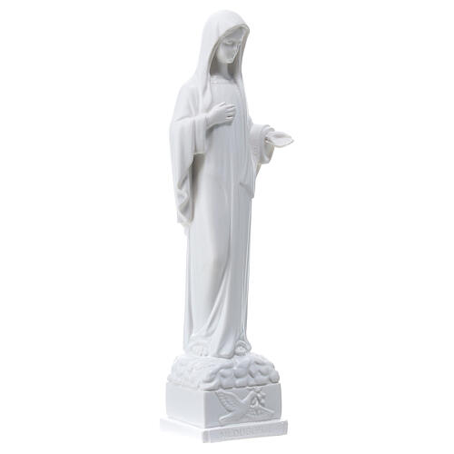 Our Lady of Medjugorje statue with dove, 18 cm, marble dust 3