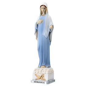 Our Lady of Medjugorje, painted statue of 18 cm, marble dust