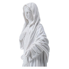 Estatua Virgen de Medjugorje 20 cm polvo de mármol blanco