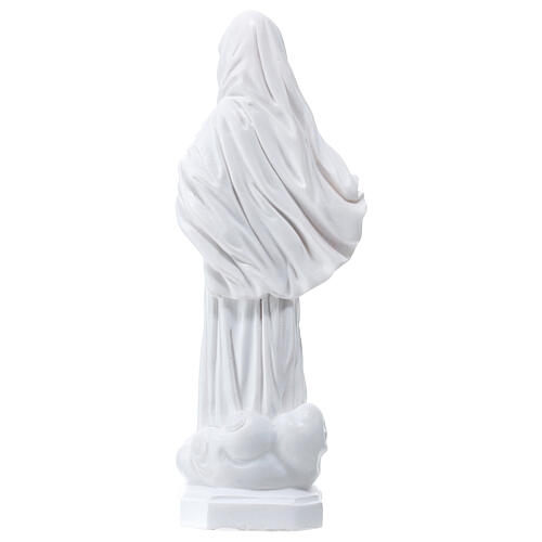 Estatua Virgen de Medjugorje 20 cm polvo de mármol blanco 5
