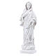 Statue of Our Lady of Medjugorje with Saint James church, 20 cm, white marble dust s2