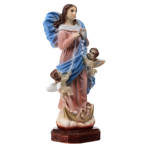 Mary, Untier of Knots, marble dust statue, 15 cm 3