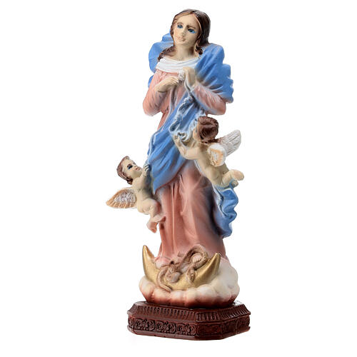 Maryja rozwiązująca węzły, figura z proszku marmurowego, 15 cm 2