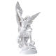 Estatua San Miguel Arcángel polvo mármol blanco 30 cm s4