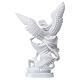 Estatua San Miguel Arcángel polvo mármol blanco 30 cm s6