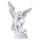 St Michael the Archangel statue in white marble dust 30 cm s1