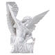 St Michael the Archangel statue in white marble dust 30 cm s2