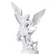 St Michael the Archangel statue in white marble dust 30 cm s3