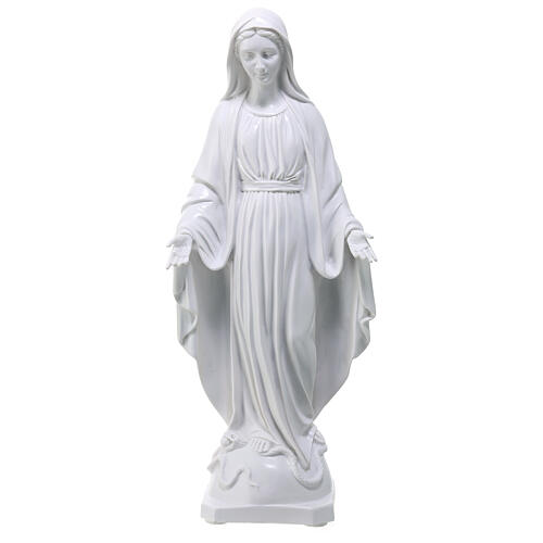 Statue 40 cm Vierge Miraculeuse poudre marbre EXTÉRIEUR 1