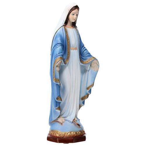 Virgen Milagrosa 44 cm vestido azul polvo mármol EXTERIOR 4