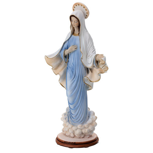 Virgen de Medjugorje 60 cm polvo mármol exterior 3