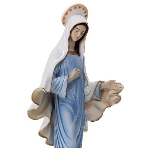 Virgen de Medjugorje 60 cm polvo mármol exterior 6