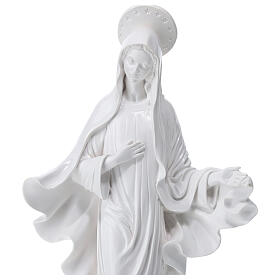 Virgen Medjugorje polvo mármol blanco 60 cm