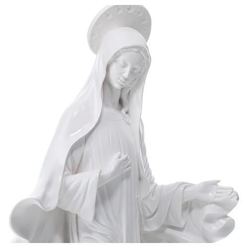 Virgen Medjugorje polvo mármol blanco 60 cm 4