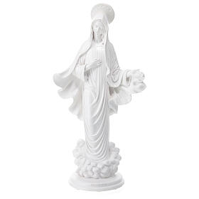 Madonna Medjugorje polvere marmo bianco 60 cm