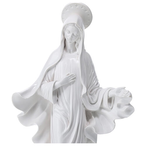 Madonna Medjugorje polvere marmo bianco 60 cm 2