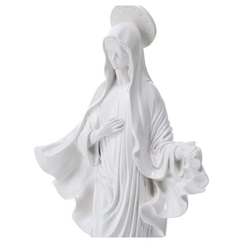 Madonna Medjugorje polvere marmo bianco 60 cm 6
