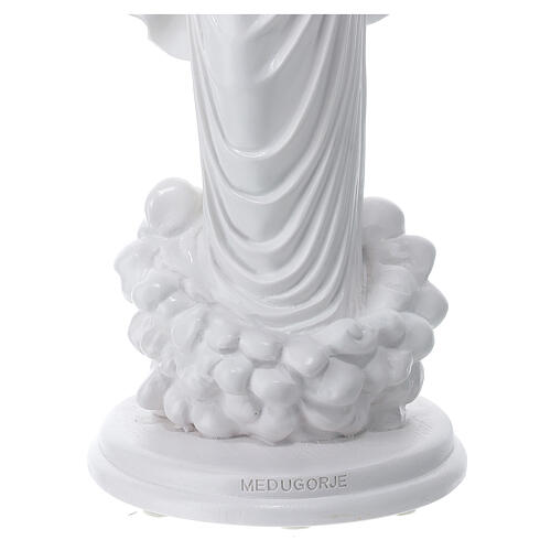 Madonna Medjugorje polvere marmo bianco 60 cm 7