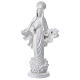 Lady of Medjugorje statue white marble dust 60 cm s3